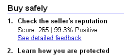 Check seller's reputation